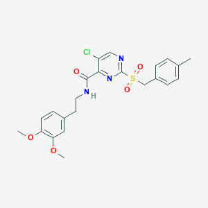 5-chloro-N-[2-(3,4-dimethoxyphenyl)ethyl]-2-[(4-methylbenzyl)sulfonyl]pyrimidine-4-carboxamide