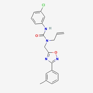 3-(3-Chlorophenyl)-1-{[3-(3-methylphenyl)-1,2,4-oxadiazol-5-yl]methyl}-1-prop-2-en-1-ylurea