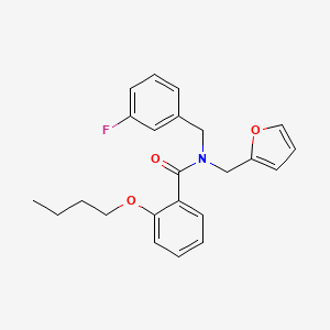 molecular formula C23H24FNO3 B11390892 2-butoxy-N-(3-fluorobenzyl)-N-(furan-2-ylmethyl)benzamide 