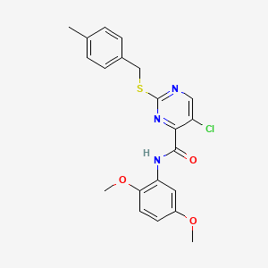 5-chloro-N-(2,5-dimethoxyphenyl)-2-[(4-methylbenzyl)sulfanyl]pyrimidine-4-carboxamide