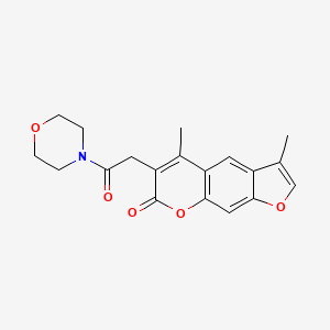 molecular formula C19H19NO5 B11390901 3,5-dimethyl-6-[2-(morpholin-4-yl)-2-oxoethyl]-7H-furo[3,2-g]chromen-7-one 