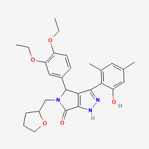 4-(3,4-diethoxyphenyl)-3-(2-hydroxy-4,6-dimethylphenyl)-5-(tetrahydrofuran-2-ylmethyl)-4,5-dihydropyrrolo[3,4-c]pyrazol-6(1H)-one