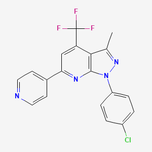 1-(4-chlorophenyl)-3-methyl-6-pyridin-4-yl-4-(trifluoromethyl)-1H-pyrazolo[3,4-b]pyridine