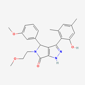 3-(2-hydroxy-4,6-dimethylphenyl)-5-(2-methoxyethyl)-4-(3-methoxyphenyl)-4,5-dihydropyrrolo[3,4-c]pyrazol-6(1H)-one