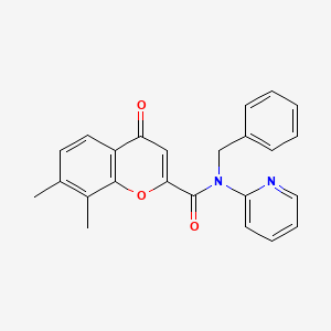 N-benzyl-7,8-dimethyl-4-oxo-N-(pyridin-2-yl)-4H-chromene-2-carboxamide