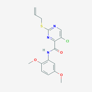 5-chloro-N-(2,5-dimethoxyphenyl)-2-(prop-2-en-1-ylsulfanyl)pyrimidine-4-carboxamide