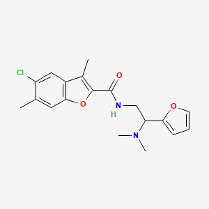 5-chloro-N-[2-(dimethylamino)-2-(furan-2-yl)ethyl]-3,6-dimethyl-1-benzofuran-2-carboxamide