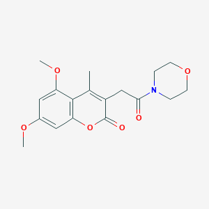 5,7-dimethoxy-4-methyl-3-[2-(morpholin-4-yl)-2-oxoethyl]-2H-chromen-2-one