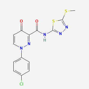 1-(4-chlorophenyl)-N-[5-(methylsulfanyl)-1,3,4-thiadiazol-2-yl]-4-oxo-1,4-dihydropyridazine-3-carboxamide