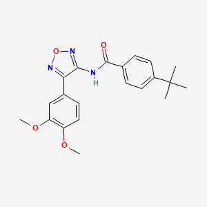 molecular formula C21H23N3O4 B11390950 4-tert-butyl-N-[4-(3,4-dimethoxyphenyl)-1,2,5-oxadiazol-3-yl]benzamide 