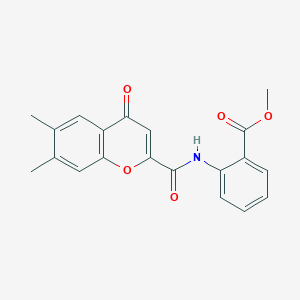 methyl 2-{[(6,7-dimethyl-4-oxo-4H-chromen-2-yl)carbonyl]amino}benzoate