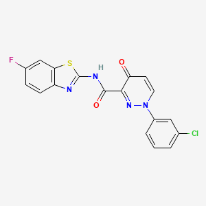 1-(3-chlorophenyl)-N-(6-fluoro-1,3-benzothiazol-2-yl)-4-oxo-1,4-dihydropyridazine-3-carboxamide