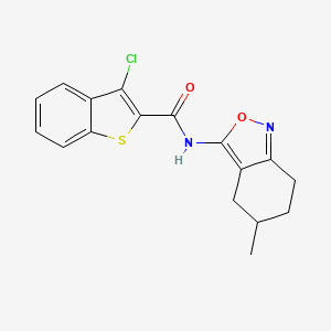 3-chloro-N-(5-methyl-4,5,6,7-tetrahydro-2,1-benzoxazol-3-yl)-1-benzothiophene-2-carboxamide