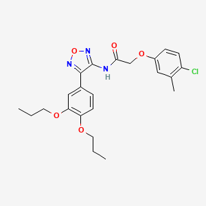 2-(4-chloro-3-methylphenoxy)-N-[4-(3,4-dipropoxyphenyl)-1,2,5-oxadiazol-3-yl]acetamide