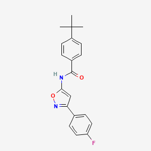 4-tert-butyl-N-[3-(4-fluorophenyl)-1,2-oxazol-5-yl]benzamide