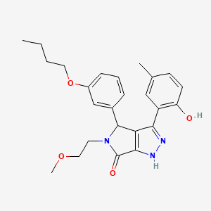 4-(3-butoxyphenyl)-3-(2-hydroxy-5-methylphenyl)-5-(2-methoxyethyl)-4,5-dihydropyrrolo[3,4-c]pyrazol-6(1H)-one