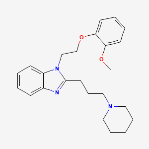 1-[2-(2-methoxyphenoxy)ethyl]-2-[3-(piperidin-1-yl)propyl]-1H-benzimidazole