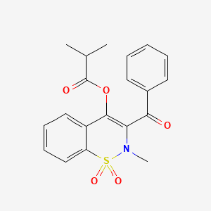 3-benzoyl-2-methyl-1,1-dioxido-2H-1,2-benzothiazin-4-yl 2-methylpropanoate