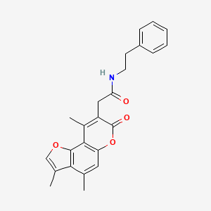 N-(2-phenylethyl)-2-(3,4,9-trimethyl-7-oxo-7H-furo[2,3-f]chromen-8-yl)acetamide