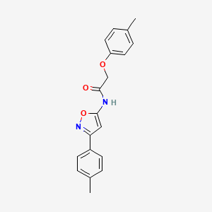 molecular formula C19H18N2O3 B11391050 2-(4-methylphenoxy)-N-[3-(4-methylphenyl)-1,2-oxazol-5-yl]acetamide 