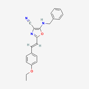 5-(benzylamino)-2-[(E)-2-(4-ethoxyphenyl)ethenyl]-1,3-oxazole-4-carbonitrile