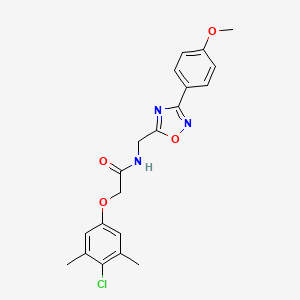 molecular formula C20H20ClN3O4 B11391064 2-(4-chloro-3,5-dimethylphenoxy)-N-{[3-(4-methoxyphenyl)-1,2,4-oxadiazol-5-yl]methyl}acetamide 