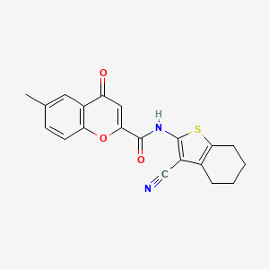 N-(3-cyano-4,5,6,7-tetrahydro-1-benzothiophen-2-yl)-6-methyl-4-oxo-4H-chromene-2-carboxamide