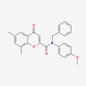 N-benzyl-N-(4-methoxyphenyl)-6,8-dimethyl-4-oxo-4H-chromene-2-carboxamide