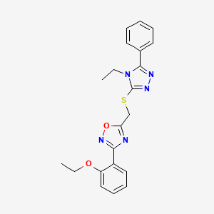 3-(2-ethoxyphenyl)-5-{[(4-ethyl-5-phenyl-4H-1,2,4-triazol-3-yl)sulfanyl]methyl}-1,2,4-oxadiazole