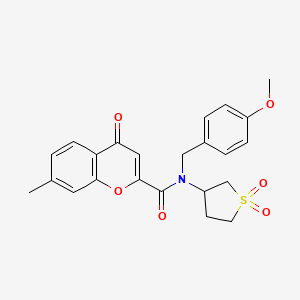 N-(1,1-dioxidotetrahydrothiophen-3-yl)-N-(4-methoxybenzyl)-7-methyl-4-oxo-4H-chromene-2-carboxamide