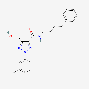 2-(3,4-dimethylphenyl)-5-(hydroxymethyl)-N-(4-phenylbutyl)-2H-1,2,3-triazole-4-carboxamide