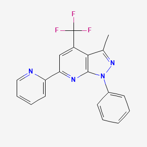 3-methyl-1-phenyl-6-pyridin-2-yl-4-(trifluoromethyl)-1H-pyrazolo[3,4-b]pyridine