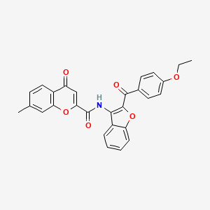 N-[2-(4-ethoxybenzoyl)-1-benzofuran-3-yl]-7-methyl-4-oxo-4H-chromene-2-carboxamide