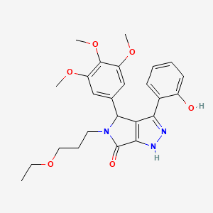 5-(3-ethoxypropyl)-3-(2-hydroxyphenyl)-4-(3,4,5-trimethoxyphenyl)-4,5-dihydropyrrolo[3,4-c]pyrazol-6(1H)-one