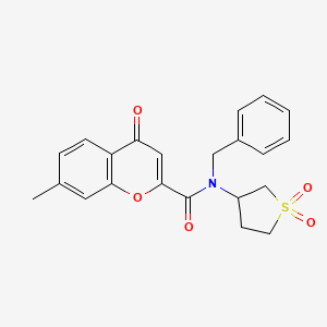 N-benzyl-N-(1,1-dioxidotetrahydrothiophen-3-yl)-7-methyl-4-oxo-4H-chromene-2-carboxamide