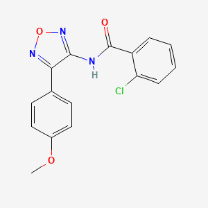 molecular formula C16H12ClN3O3 B11391194 2-chloro-N-[4-(4-methoxyphenyl)-1,2,5-oxadiazol-3-yl]benzamide 