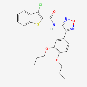 3-chloro-N-[4-(3,4-dipropoxyphenyl)-1,2,5-oxadiazol-3-yl]-1-benzothiophene-2-carboxamide