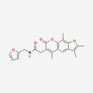 N-(2-furylmethyl)-2-(2,3,5,9-tetramethyl-7-oxo-7H-furo[3,2-g]chromen-6-yl)acetamide