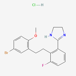 molecular formula C18H19BrClFN2O B1139121 ML 00253764盐酸盐 CAS No. 681847-92-7
