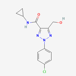 2-(4-chlorophenyl)-N-cyclopropyl-5-(hydroxymethyl)-2H-1,2,3-triazole-4-carboxamide