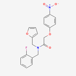 N-(2-fluorobenzyl)-N-(furan-2-ylmethyl)-2-(4-nitrophenoxy)acetamide