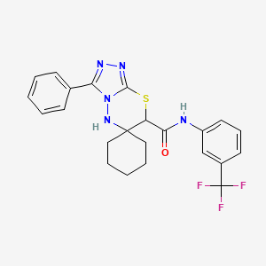 3'-phenyl-N-[3-(trifluoromethyl)phenyl]spiro[cyclohexane-1,6'-[1,2,4]triazolo[3,4-b][1,3,4]thiadiazine]-7'-carboxamide