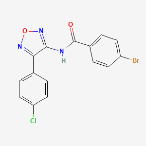 molecular formula C15H9BrClN3O2 B11391249 4-bromo-N-[4-(4-chlorophenyl)-1,2,5-oxadiazol-3-yl]benzamide 