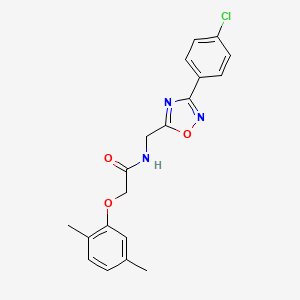 molecular formula C19H18ClN3O3 B11391260 N-{[3-(4-chlorophenyl)-1,2,4-oxadiazol-5-yl]methyl}-2-(2,5-dimethylphenoxy)acetamide 