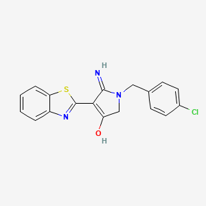 5-Amino-4-(1,3-benzothiazol-2-YL)-1-[(4-chlorophenyl)methyl]-2,3-dihydro-1H-pyrrol-3-one