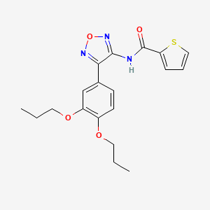 N-[4-(3,4-dipropoxyphenyl)-1,2,5-oxadiazol-3-yl]thiophene-2-carboxamide