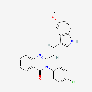 3-(4-chlorophenyl)-2-[(E)-2-(5-methoxy-1H-indol-3-yl)ethenyl]quinazolin-4(3H)-one