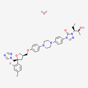 molecular formula C37H44F2N8O5 B1139133 泊沙康唑水合物 CAS No. 1198769-38-8