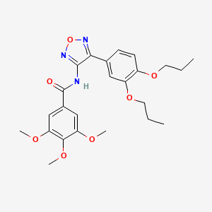 N-[4-(3,4-dipropoxyphenyl)-1,2,5-oxadiazol-3-yl]-3,4,5-trimethoxybenzamide