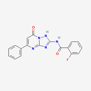 2-fluoro-N-(7-oxo-5-phenyl-4,7-dihydro[1,2,4]triazolo[1,5-a]pyrimidin-2-yl)benzamide